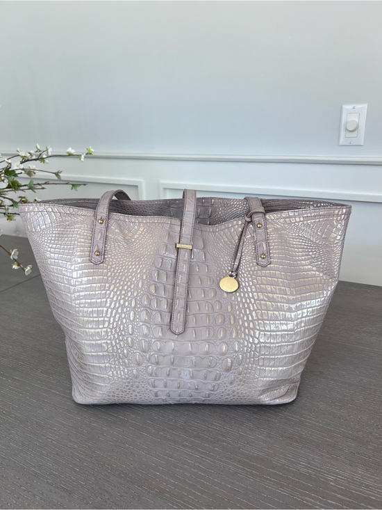 Brahmin Handbags - Brahmin Croc-Embossed Tote in Light Taupe